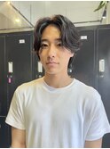 キムタク風ニュアンス毛流れパーマ