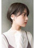 20代30代40代前下がり耳掛けショートボブ丸みショート◎