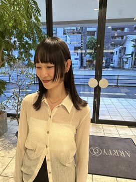 アーティーアーティー 薬院店(ARRTY ARRTY) 【門川】小顔/顔周り/顔周りレイヤー/切りっぱなし/髪質改善