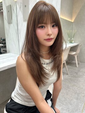 ロンド レア 天神大名店(Lond Le’a) 黒髪カタログ/オリーブグレー/ココアベージュ/小顔に見せるヘア