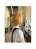 ワンブリーチ前下がりボブ