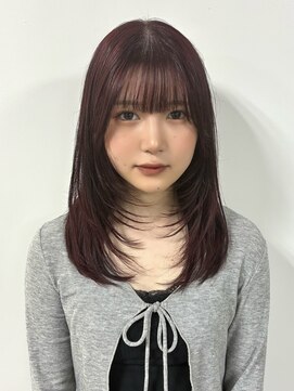 トータルビューティーサロン ディーグレース(TotalBeautySalon D.Grace) レイヤーカット/チェリーレッド