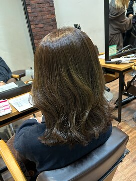 シキオリ(SHIKIORI) 《髪質改善カラーエステ》透明感オリーブカラー