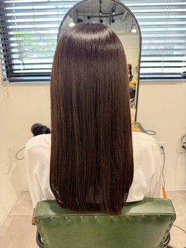 シャルムバイルーチェココ(CHARME by Lu'ce coco) アプリコットオレンジシルキーストレートロング