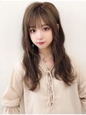 セミロングパーマゆるふわパーマデジタルパーマ大人可愛い