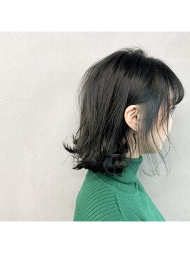 タグ(#tag) #ターコイズグリーンのインナーカラー