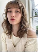 【GARDEN 田中麻由】小顔ウェーブ透明感ブランジュベージュ