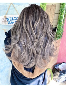 トーク 伊丹本店(TAL'KE) TAL'KE/バレイヤージュ×ホワイトシルバー_497