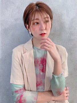 プレスドットサロン 表参道 青山(Press. Salon) ちっぷハイライトにシースルーピンクベージュ【表参道/青山】