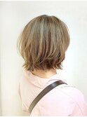ハイライトで作るミルクティーカラー【レイヤーボブ】