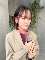 テトヘアー(teto hair) ハイライト 切りっぱなしボブ