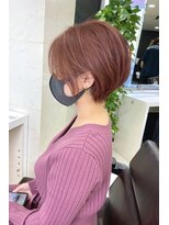 リア 大阪梅田(Ria) ~ピンクベージュ ハンサムショート~ 【Ria 大阪 梅田】