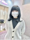 天神大名ダブルカラーフェイクブラック姫カットウルフ髪質改善