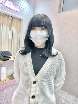 ロンド レア 天神大名店(Lond Le’a) 天神大名ダブルカラーフェイクブラック姫カットウルフ髪質改善