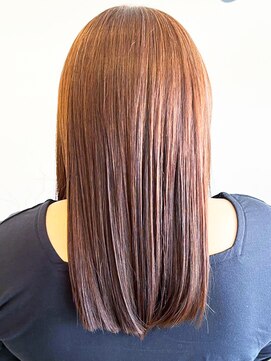 レポヘアー(Repos hair) 20代30代40代髪質改善カラーキャメルブラウン艶感ストレート