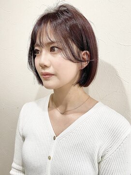 グラット(grAt) 【城島】韓国ミニボブ×ワインレッド