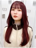 Say.レッドブラウンブリーチなしダブルカラーチェリーブラウン