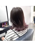グラデーション×ピンクラベンダー×レイヤーボブ