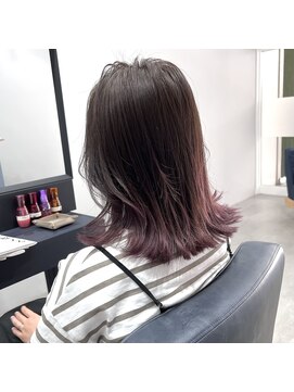 チーク(CHiiK) グラデーション×ピンクラベンダー×レイヤーボブ