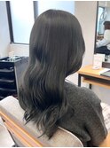 オリーブグレージュ透明感カラー*韓国風セミロングヘア