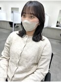 大人可愛いくびれミディアム/顔まわりレイヤー20代30代40代