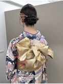 振袖着付とヘアメイク♪