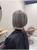 ハイトーン シルバー ブリーチ ショート 透明感 三宮 元町