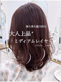 ミディアムレイヤー☆髪質改善☆レイヤースタイル/韓国風巻き