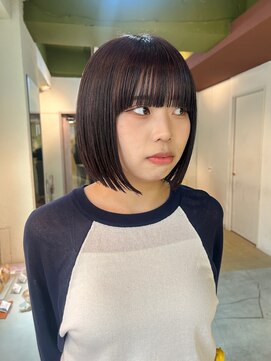 ハル ヘアスタジオ(haRu hair studio) 暗髪ぱつっとボブ＊