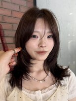 ノラ ヘアーサロン(NORA HAIR SALON) 2wayバングミディアムレイヤーカット赤み消しブラウンカラー