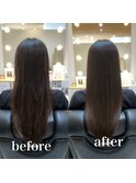  髪質改善ヘアエステ　ロング　白髪染め　30代、４０代、２０代