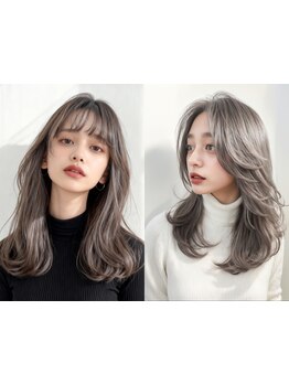 ◆枚方【カット+イルミナ￥7700】【Wカラー￥8400】暗髪～ハイトーンまで柔らかい透明感カラーに♪