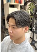 【センターパート】×【ホワイトメッシュ】