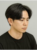 Haleメンズ刈り上げセンターパートニュアンスパーマたまプラーザ
