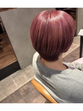 ステレオ ヘアデザイン 安城店(STEREO HAIR DESIGN) ブリーチピンクカラー