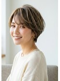【30代40代50代】丸みが綺麗な大人ひし形ショート