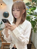 ミモザワークス ヘアアレンジ ミルクティーベージュ