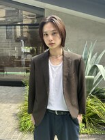 ノラジャーニー(NORA Journey)&nbsp;メンズボブウルフメンズミディアムレイヤーカットメンズウルフ