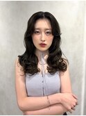 ブルーベージュ/トレンド巻き髪/ブルベカラー