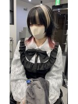 ソルバイジゼル(sol by gisele) 外ハネウルフ×セクションカラー