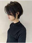 ナチュラルショートボブ髪型20代30代40代50代前髪あり