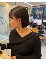 ヘアーポケット リタ(HAIR POCKET ritta)&nbsp;切りっぱなしミニボブ ×ストレート2/23似合わせカット