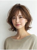 白髪ぼかし脱白髪染め似合わせショートボブ40代50代60代