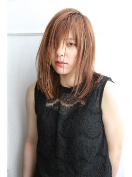 モカ ヘアーデザイン(moca HAIR DESIGN) ミディアムボブ　ウェットストレートスタイル