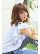 ロエナ(ROENA) 20代30代40代50代小顔カット黒髪ワンレンボブルフネビージュ前髪