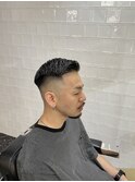 かき上げヘアショートレイアーくせ毛風パーマコンマヘア379