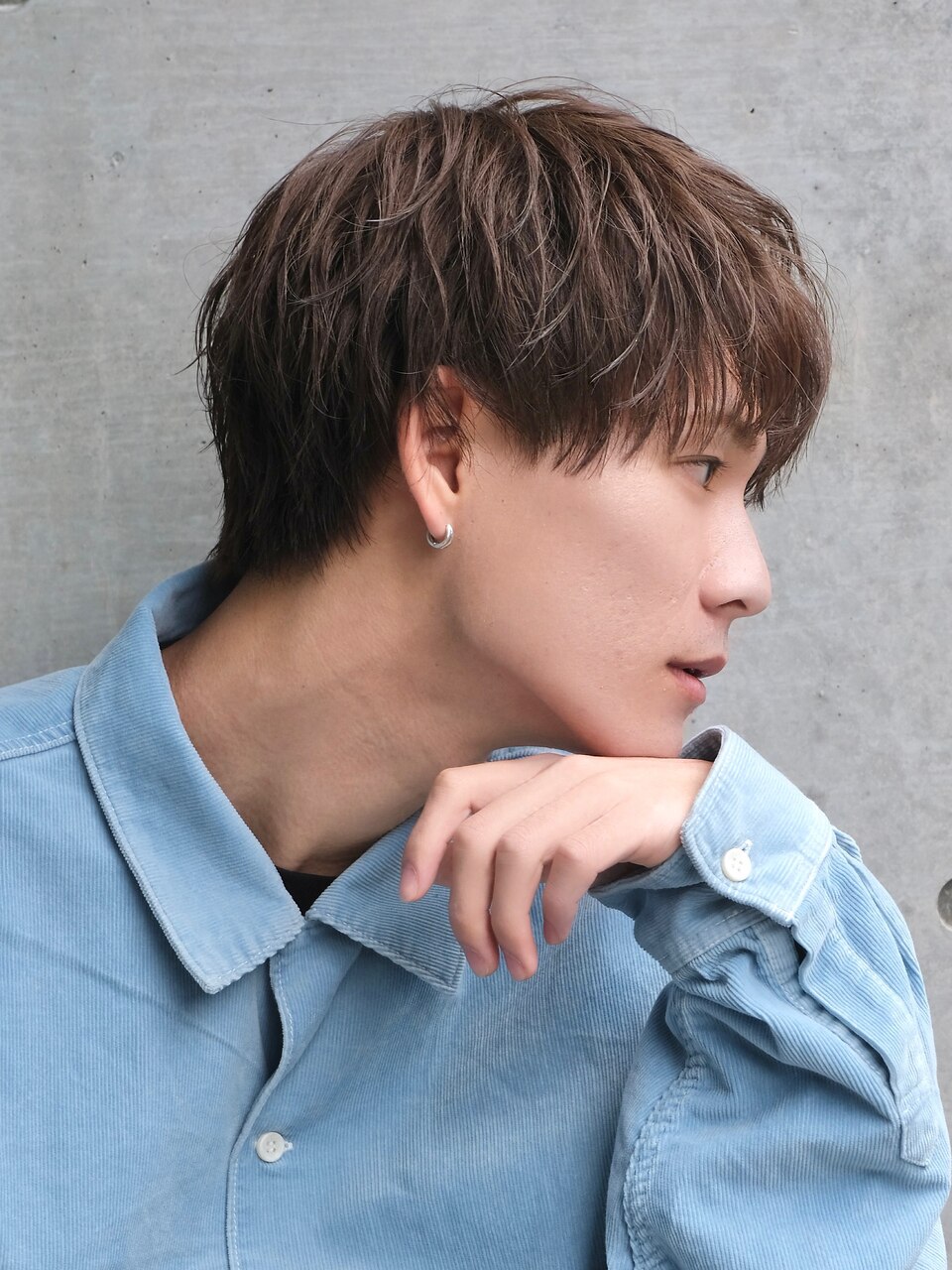 ナチュラルマッシュ スパイラル 刈らない ツーブロック：L169830212