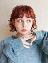 ルル 表参道(lulu.)&nbsp;暖色カラー/暖色/オレンジ/ピンク/ボブ/重めカット