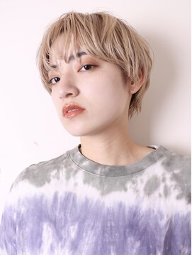 ヨファ ヘアー 芦屋店(YOFA hair) 似合わせカットイメチェンハイトーンハッシュカットショート0104