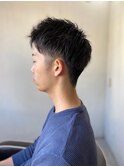 【soy-kufu】MEN'S HAIRアッシュブラックベリーショート